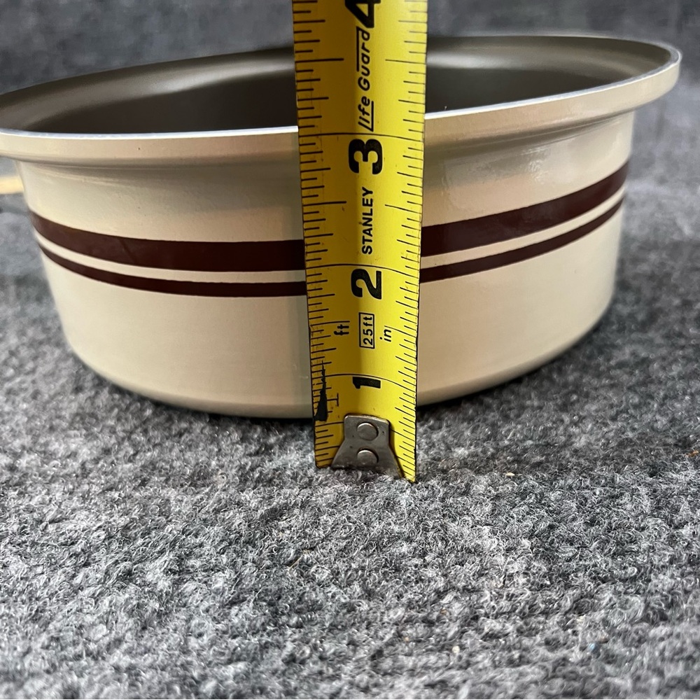 New Masterbilt By MIRRO 2 Quart Covered Saucepan Pan Pot Almond Brown Vintage - Picture 10 of 10